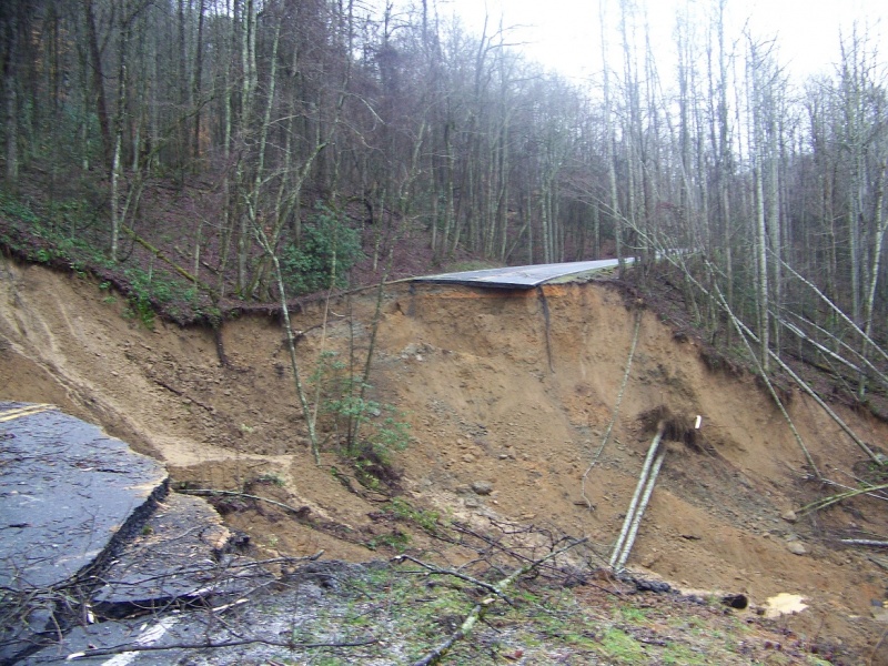 Landslide in the Smoky Mountains